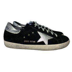 Golden Goose Black Superstar Sneakers Shoes Men's Sz 41 US 8 Women's 9.5-10